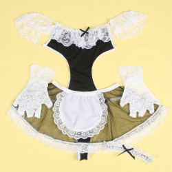 Subblime - 954314 Costume De Femme Sexy Noir/Blanc L/Xl